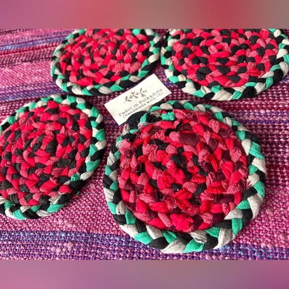 Set of Four Braided Coasters - Picture 4 of 15